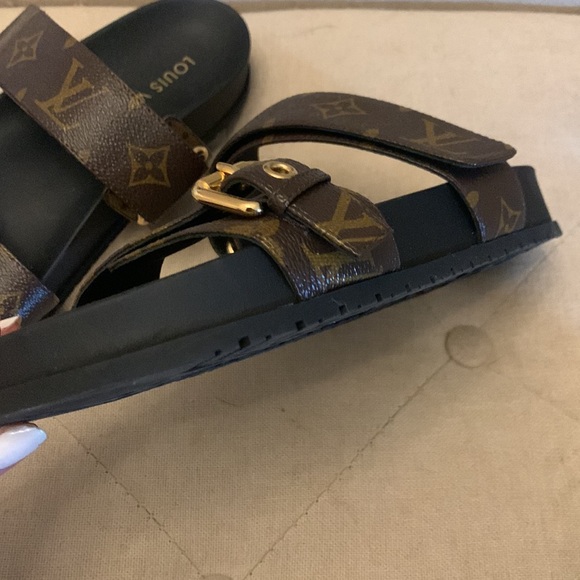 louis vuitton bom dia flat sandal slide monogram - Picture 3 of 5
